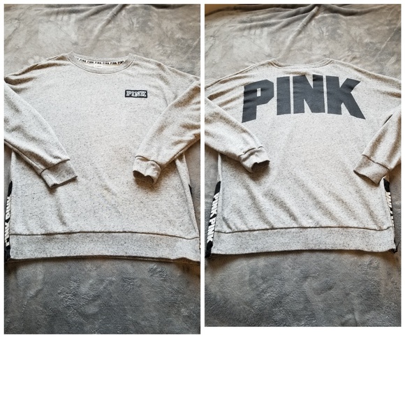 PINK Victoria's Secret Tops - PINK Victoria's Secret oversized logo pullover